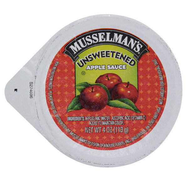 Musselman's Unsweetened Applesauce 4 oz. Cups 72/Case