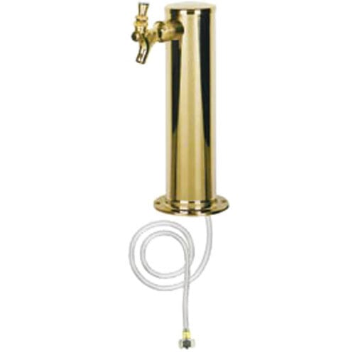 A gold PVD brass Micro Matic tap tower with one tap.