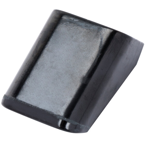 A black rectangular leg with a metal edge for an Avantco Soup Kettle on a white background.