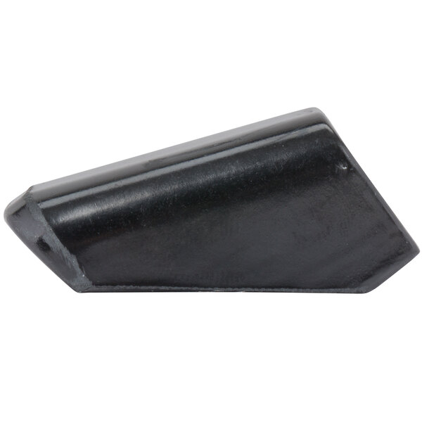 A black plastic Avantco replacement leg with a small hole in it.