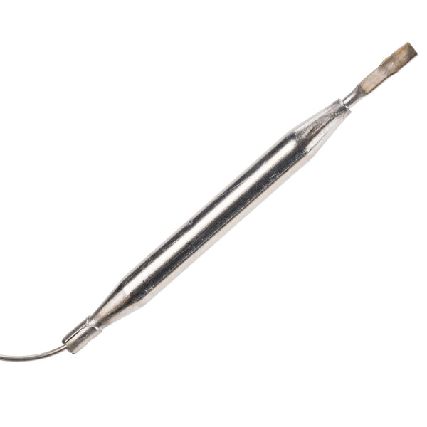 A metal tool with a small tip and a long handle.