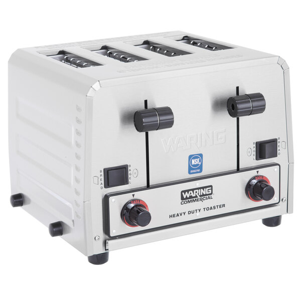 Waring WCT855 Heavy Duty Switchable Bread and Bagel 4Slice Commercial