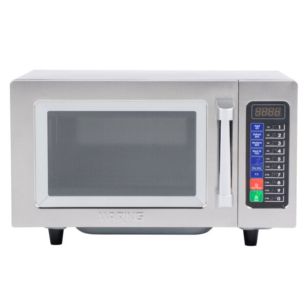 Durable Stainless Steel Commercial Microwave Oven Push Button Controls 1000W NEW 