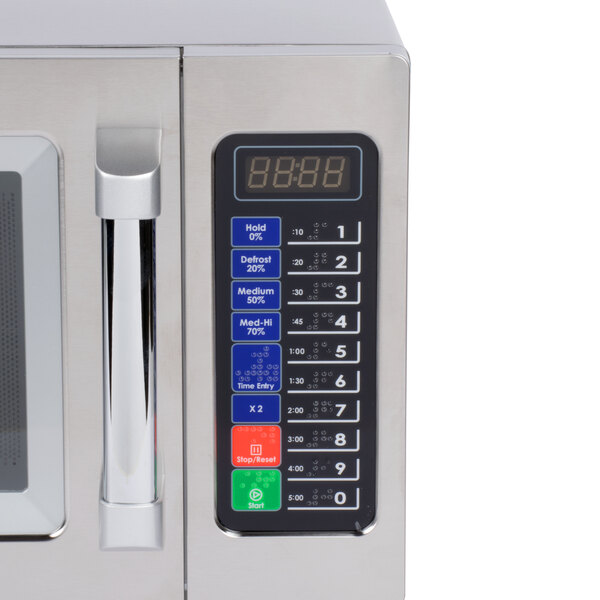 Waring WMO90 Stainless Steel Commercial Microwave with Push Button