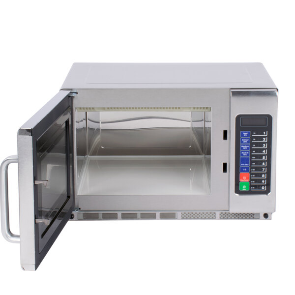 Waring WMO120 Stainless Steel Commercial Microwave with Push Button