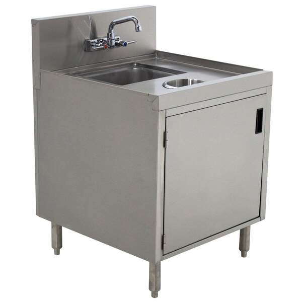Advance Tabco PRWC-19-18-DR Prestige Series Stainless Steel Sink Cabinet with Door and Waste Chute - 18" x 25"