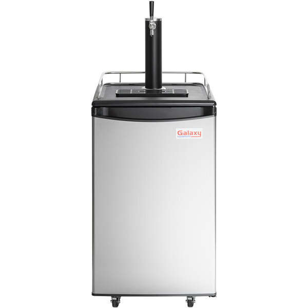 Galaxy Single Tap Kegerator Beer Dispenser Steel, (1) 1/2 Keg Capacity