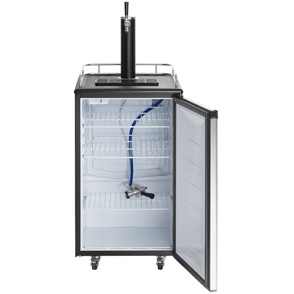 Galaxy Single Tap Kegerator Beer Dispenser Steel, (1) 1/2 Keg Capacity