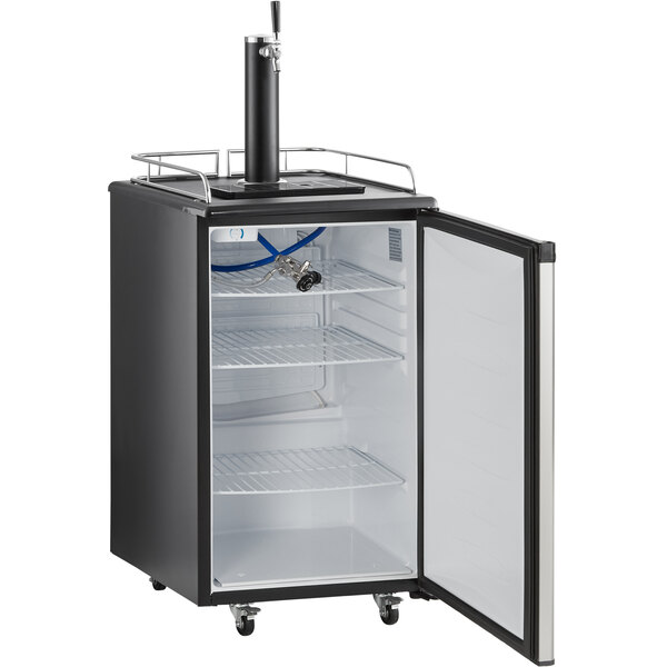 Galaxy Single Tap Kegerator Beer Dispenser Steel, (1) 1/2 Keg Capacity