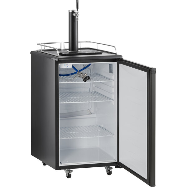 Galaxy Single Tap Kegerator Beer Dispenser Black, (1) 1/2 Keg Capacity