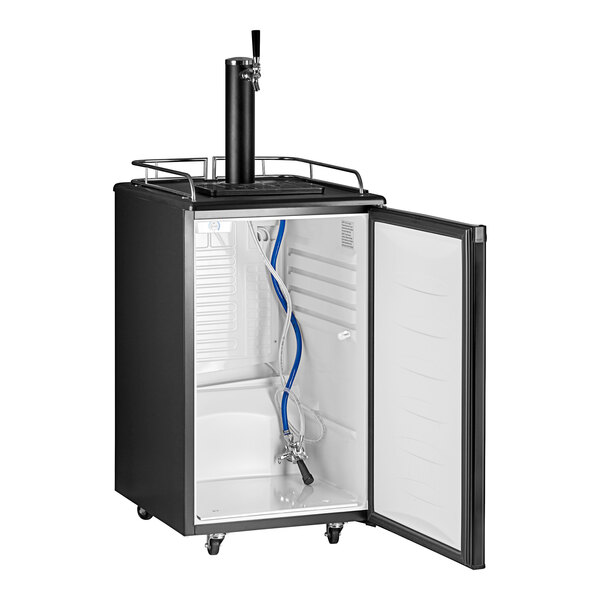 Galaxy Single Tap Kegerator Beer Dispenser Black, (1) 1/2 Keg Capacity