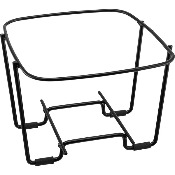 A black metal San Jamar Kleen-Pail stand with two legs.