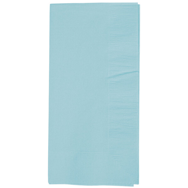 Pastel Blue Paper Dinner Napkins, 2Ply 1/8 Fold Creative Converting