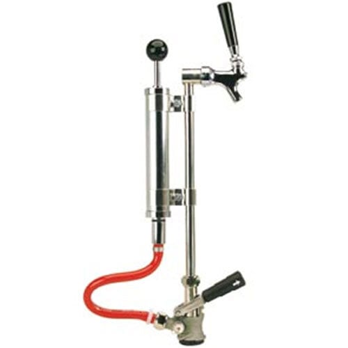 Micro Matic 7509J-9 8" Chrome Supreme Picnic Pump with Pressure Relief Valve and Chrome-Plated Faucet - "D" System
