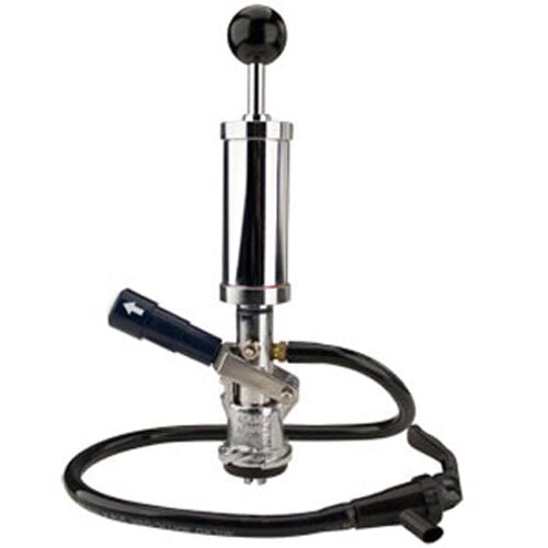Micro Matic 751-025 4" Chrome Party Pump with Pressure Relief Valve and Brass Coupler - "S" System