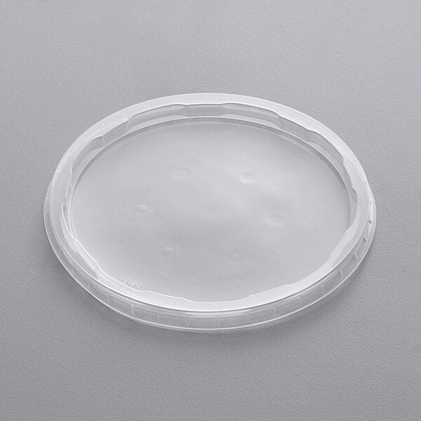 Choice Ultra Clear PET Plastic Round Deli Container Lid - 500/Case