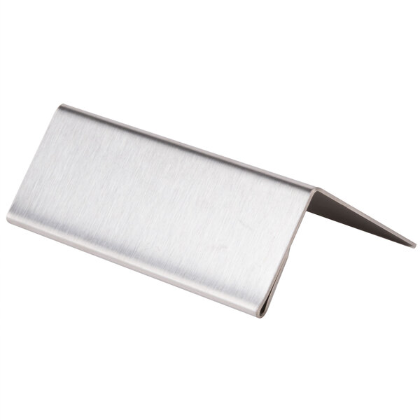 A stainless steel metal flavor tag for Master-Bilt ice cream dipping cabinets.