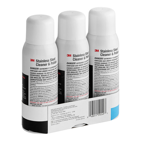 3M 59158CC 10 oz. Aerosol Stainless Steel / Metal Cleaner and Polish ...