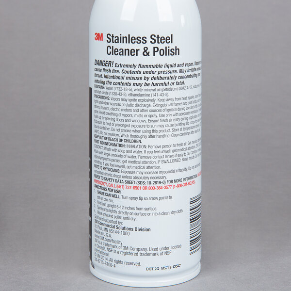 3M 59158CC 10 oz. Aerosol Stainless Steel / Metal Cleaner and Polish ...