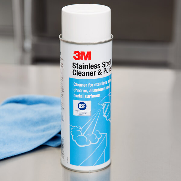 3M 14002 21 oz. Aerosol Stainless Steel / Metal Cleaner and Polish   - 12/Case