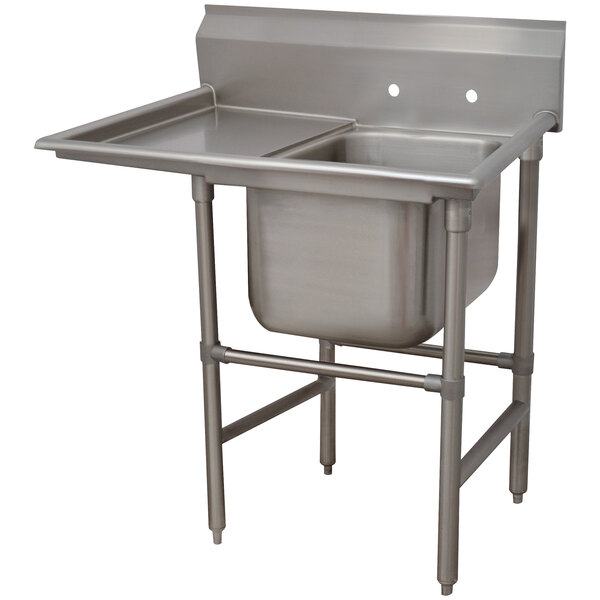 Advance Tabco 94-21-20-24 Spec Line One Compartment Pot Sink with One Drainboard - 50" - Left Drainboard