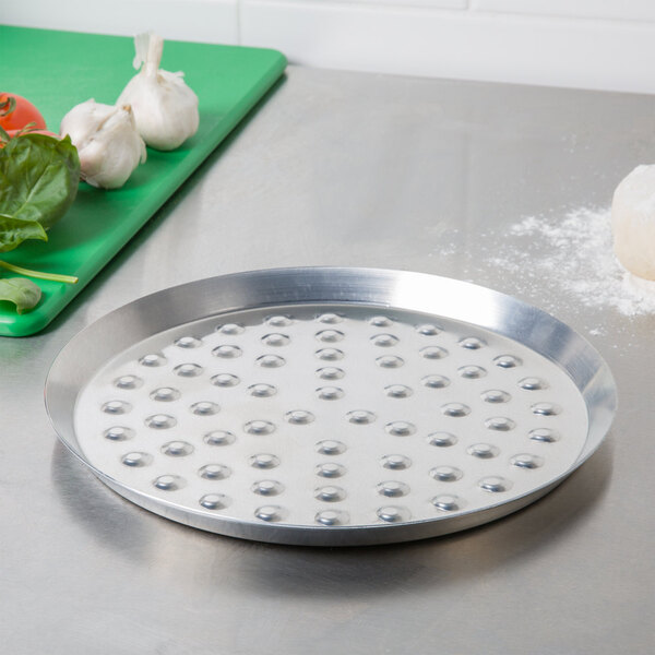 American Metalcraft NCAR12 12" Heavy Weight Aluminum Cutter Pizza Pan