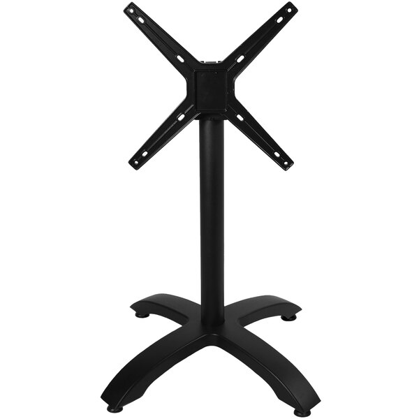 BFM Seating Bali Outdoor / Indoor Folding Black Standard Height 4-Leg Table Base