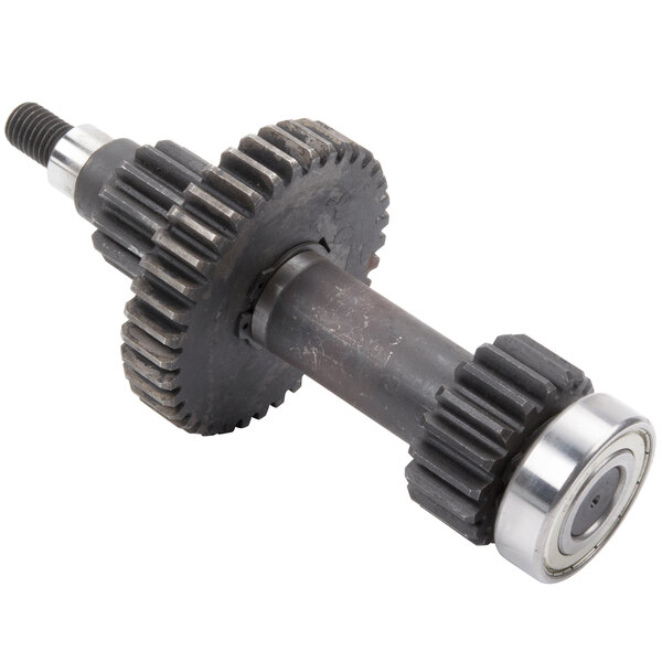 An Avantco gear axle assembly with a metal gear and ball bearing.