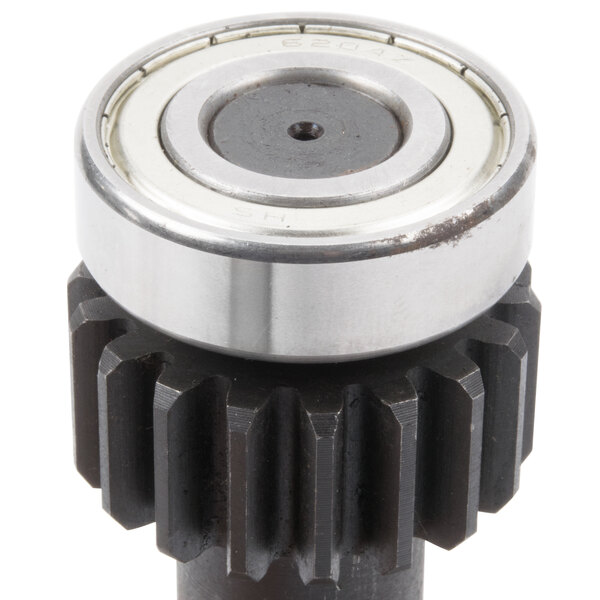 An Avantco gear axle assembly with a metal gear on it.