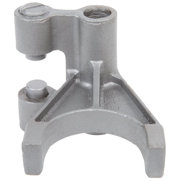 A silver metal Avantco fork bracket with screws.