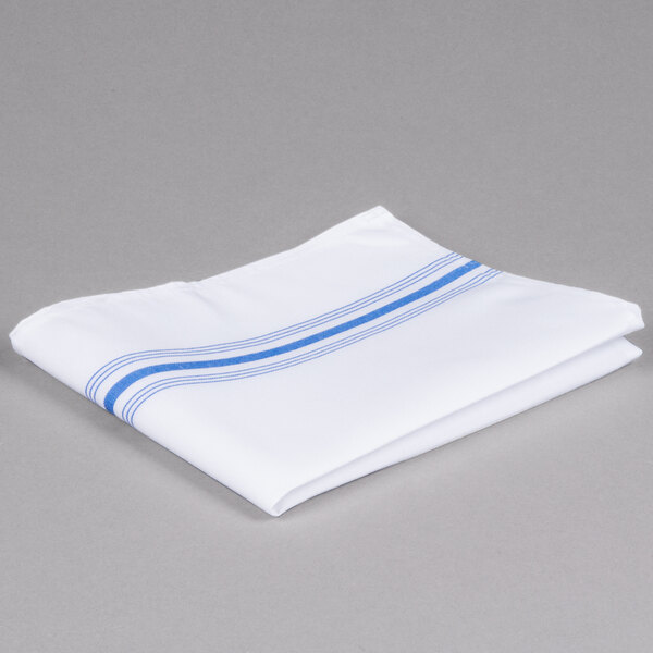 Snap Drape 53771822NH062 Blue SoftWeave™ Bistro Striped Cloth Napkins