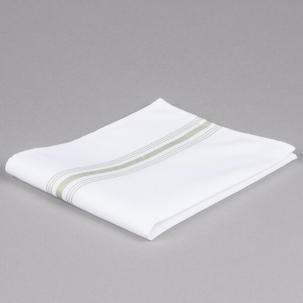 Snap Drape 53771822NH147 Sage SoftWeave™ Bistro Striped Cloth Napkins