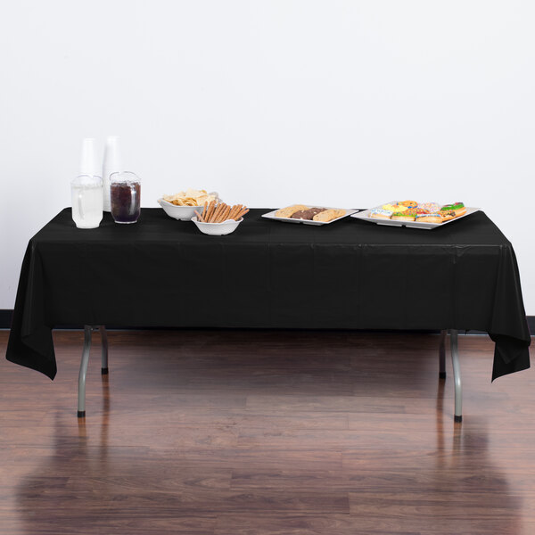 Creative Converting 01290b 54 X 108, Black Table Cover Plastic