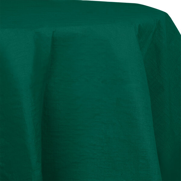 Creative Converting 923124 82" Hunter Green OctyRound Tissue / Poly