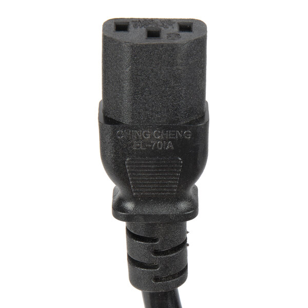 An Avantco black power cord with a NEMA 5-15P plug.