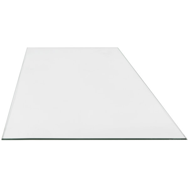 A clear glass surface with a white background.