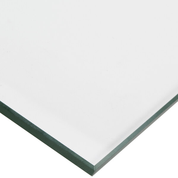 A white glass sheet with black border.