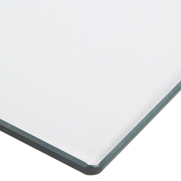 A white rectangular glass door with a black border.