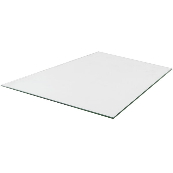 An Avantco replacement glass side panel on a white background.