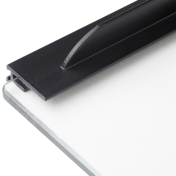 A black metal Avantco countertop warmer door.