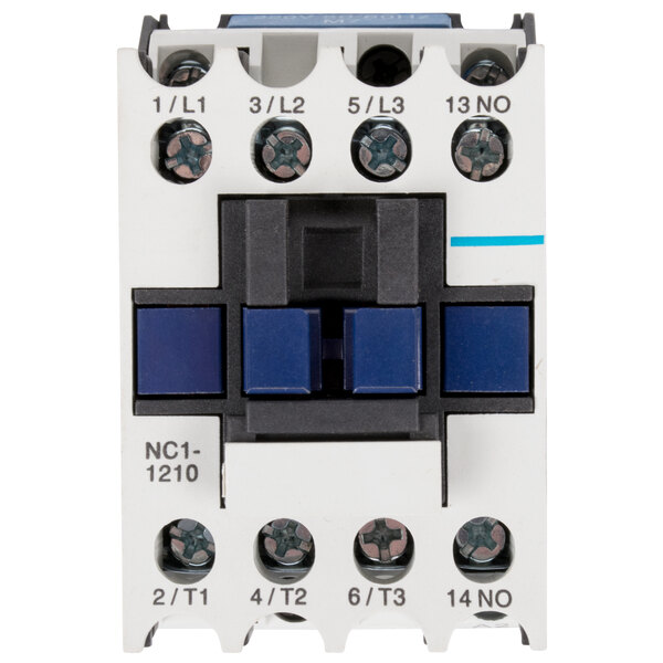 An Avantco AC contact with three blue switches.