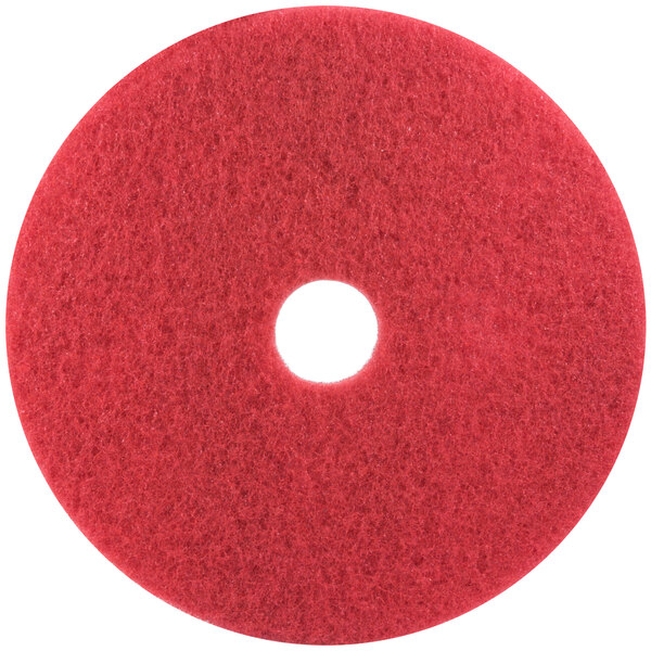 3M 5100 15" Red Buffing Floor Pad 5/Case