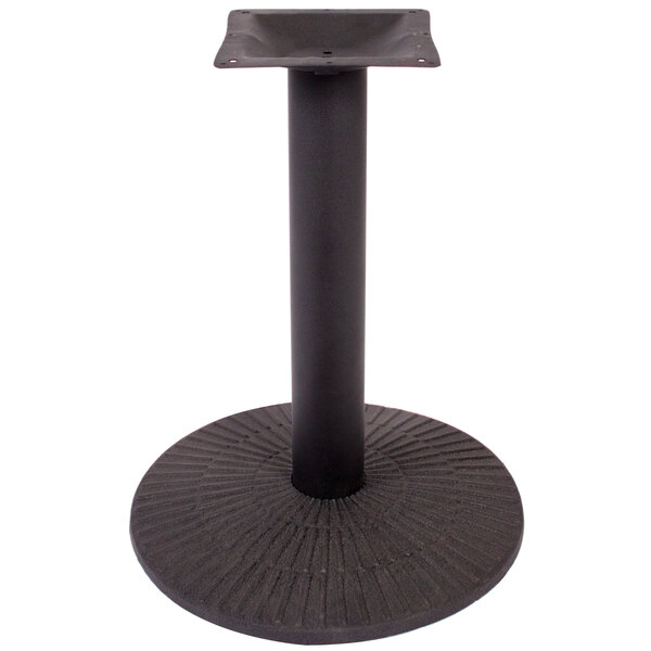 BFM Seating TB-TR183 Travis Standard Height Indoor 18" Sand Black Table Base with 3" Column