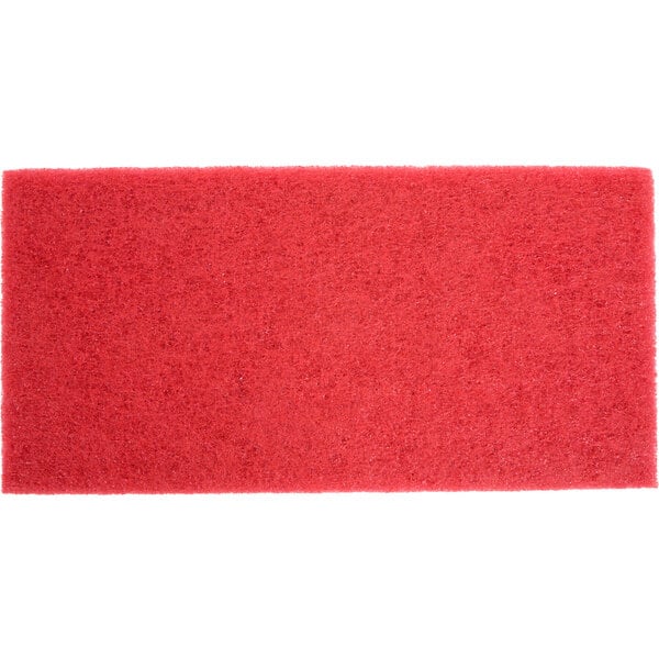 3M 5100 14" x 28" Red Buffing Pad - 10/Case