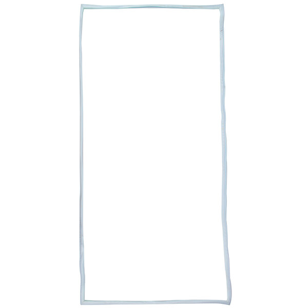 A white rectangular vinyl magnetic door gasket with a white border.