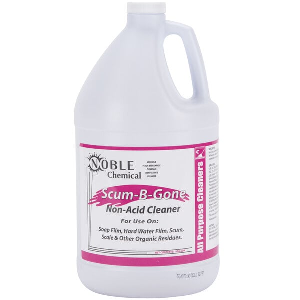 Noble Chemical Scum-B-Gone 1 Gallon / 128 oz. Non-Acid Multi-Purpose Concentrated Restroom Cleaner - 4/Case