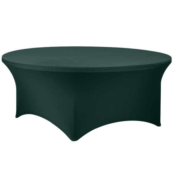 Snap Drape CN420R7230543 Contour Cover 72" Round Hunter Green Spandex