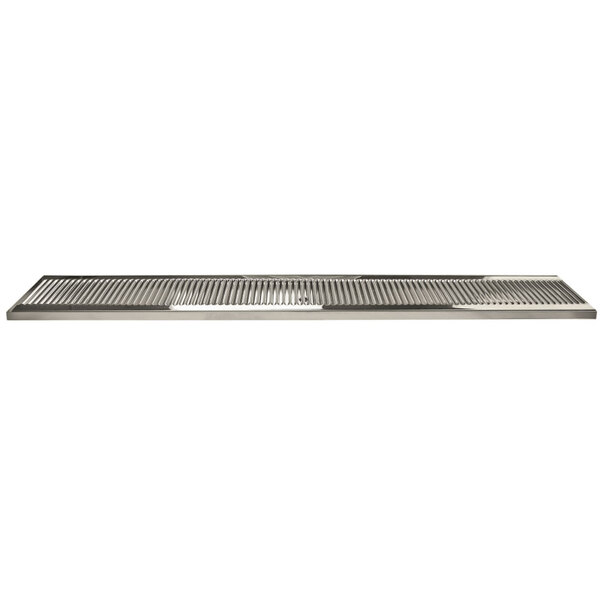 Micro Matic DP-120D-45 5" x 45" Stainless Steel Surface Mount Drip Tray with Drain