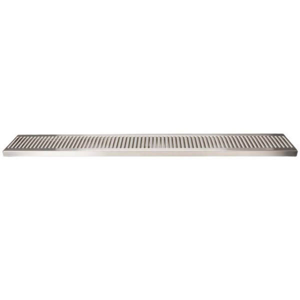 Micro Matic DP-120D-36 5" x 36" Stainless Steel Surface Mount Drip Tray with Drain