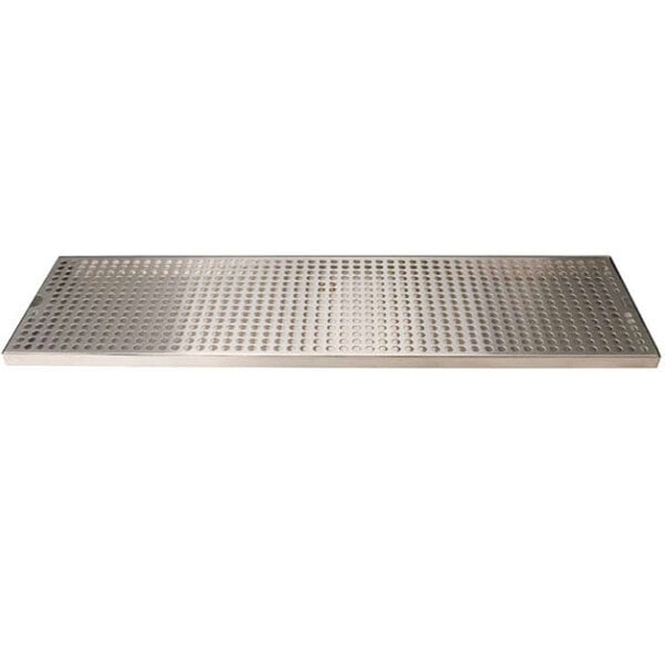 Micro Matic DP-820D-30 8" x 30" Stainless Steel Surface Mount Drip Tray with Drain